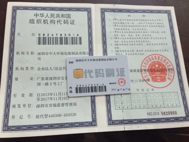 組織機(jī)構(gòu)代碼證